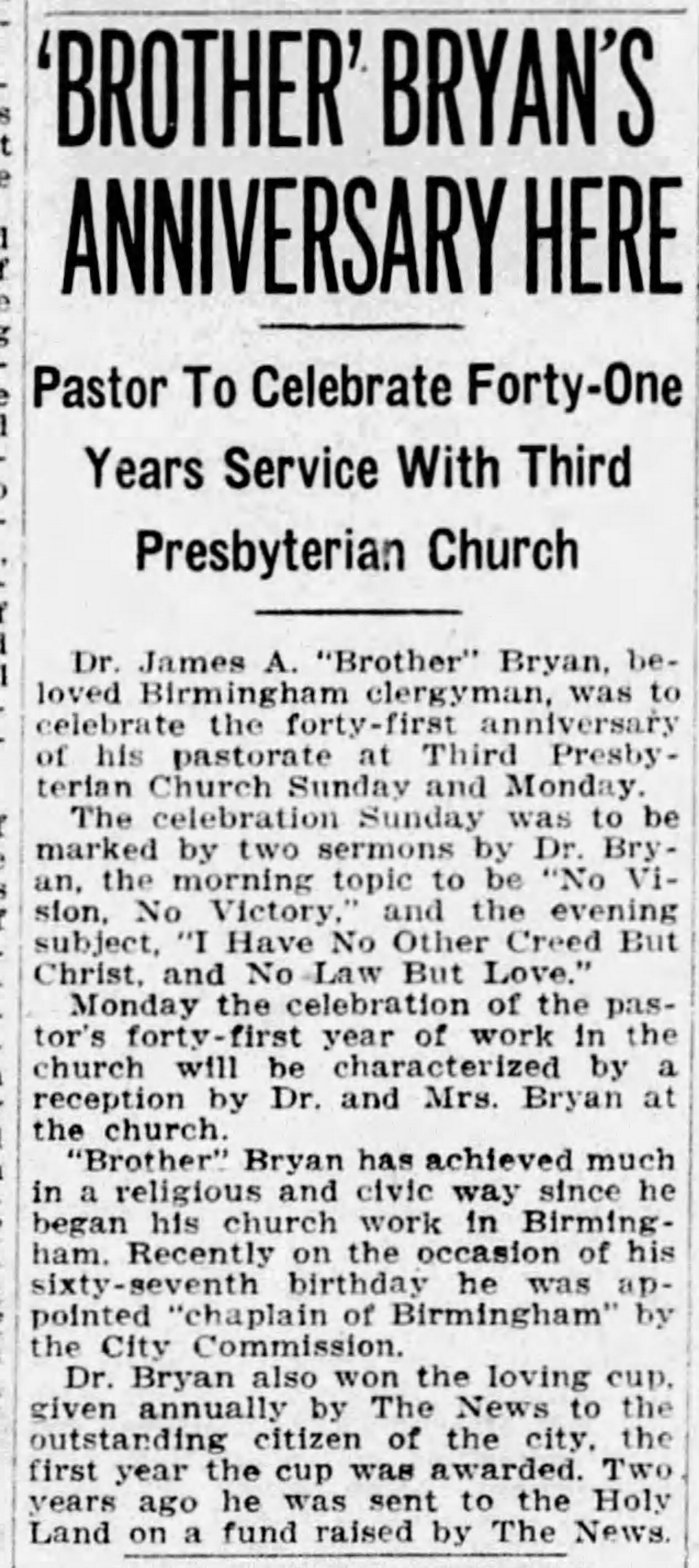 Brother' Bryan's Anniversary Here